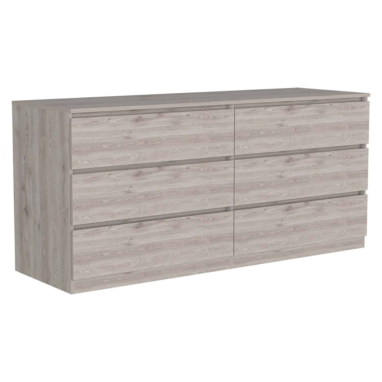 Kadyn 6 Drawer Double Nursery Dresser, Chest of Drawers with Metal Handles, Storage Cabinet for Bedrrom, Light Gray Kadyn 6 Drawer Double Nursery Dresser, Chest of Drawers with Metal Handles, Storage Cabinet for Bedrrom, Light Gray
