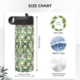thumbnail image 4 of Salouo Cute Frog Pattern 18 oz Water Bottle With Straw,Stainless Steel Sports Water Cup Flask Wide Mouth Travel Thermal Mug for Home Office Car, 4 of 8