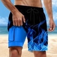thumbnail image 2 of Letdown Men's Swim Trunk Knee Length Boardshort Printed Swimming Swimsuit Beach Shorts with Pockets Bathing Suit, 2 of 4