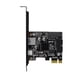 thumbnail image 1 of Full height baffle Pci Express 1x Tarjeta Vertical Pci-e 1x A Usb 3.0 A Tipo C Adaptador Frontal 19p/20p, 1 of 1