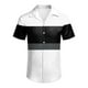 thumbnail image 3 of Camisas De Sport Para Hombre Hombres Casual Manga corta Primavera Verano Turndown Neck 3D Impreso Camisas Moda Top Blusa Camisas (Black, M), 3 of 4