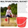 thumbnail image 3 of HONMEET Portable Red Plastic Bucket with Handle, Multipurpose Water Container for Dorms, Camping, Cleaning, and Household Use, 3 of 8