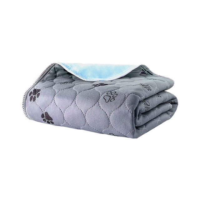 Methold Clotha-Absorbent Washable Dogs And Washable Pad To Sleeping Rest Ensure Cat For Comfortable For Furry Friends Dog Hábitats y jaulas para animales pequeños Estilo de huella gris 70*100cm