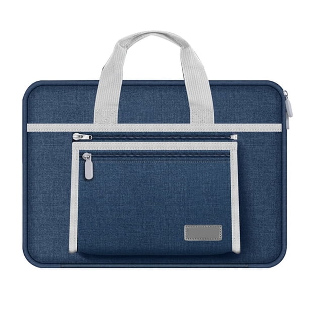 Bolsa Impermeable para Computadora Portátil, para Tableta, Bolso de Mano, Maletín Portátil para Computadora Portátil de 13,3 A 14 Pulgadas, Azul Oscuro y Gris