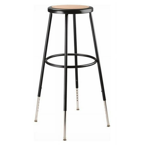 32-39 in. Height Adjustable Heavy Duty Steel Stool, Black