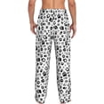 thumbnail image 2 of Bixox Men's Black Footprints Patterned Pajama Pants with Pockets Lounge Clothes for Home, 2 of 5