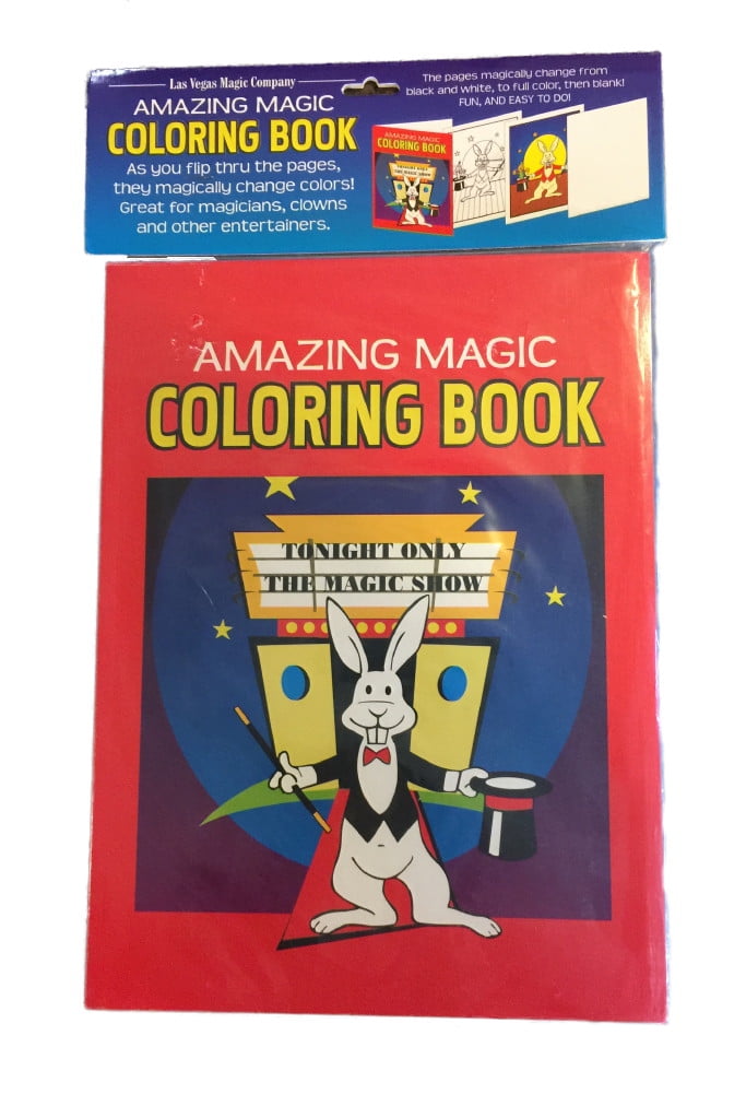 8" MINI MAGIC TRICK COLORING BOOK Flip Kid Show Magician Pictures Change Color 