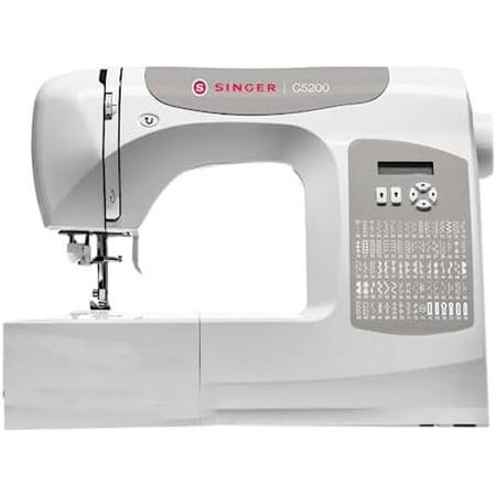 Open Box SINGER C5200 Computerized Sewing Machine 80 Built-in Stitches LCD Screen - GREY