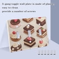 thumbnail image 3 of Yayeee Toggle Light Switch Wall Plate 2-Gang 4.56"x4.48" Decorative Outlet Cover, Cute Chocolate Cakes, 3 of 7