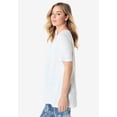 thumbnail image 3 of Roaman's Women's Plus Size Eyelet Swing Tee, 3 of 6