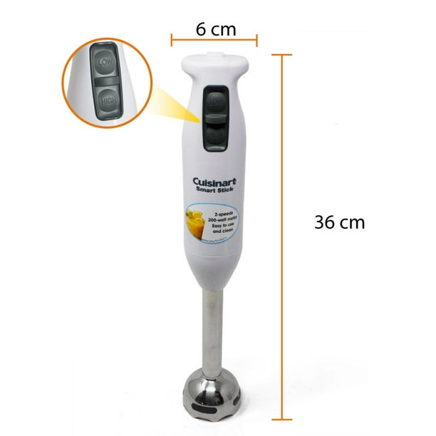Batidora De Inmersion 2 Velocidades Con Vaso Blanco Cuisinart Csb75 Cuisinart Batidora de Mano Cuisinart Walmart en linea