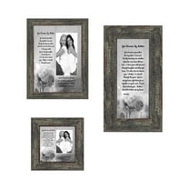 Picture Frame Set, 3 Piece Customizable Gallery Multi pack, 1-5x7, 1-4x10, 1-4x4, for Tabletop or Wall Display