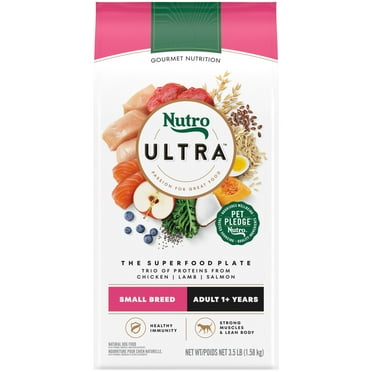 Nutro Ultra Adult Small Breed Dry Dog Food, Chicken, Lamb And Salmon Protein Trio, 3.5 Lb Bag