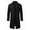 Black, variant on Miqool Men's Long Trench Coats Notched Lapel Button Down Long Sleeve Fall Winter Warm Coat with Pockets