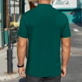 thumbnail image 5 of Men's Mock Turtleneck T Shirt Short Sleeve Slim Fit Basic Casual Undershirt Solid Color Pullover Tee, 5 of 5