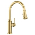 thumbnail image 1 of Empressa High Arc Pull-Down Dual-Spray Kitchen Faucet - Satin Gold, 1 of 5