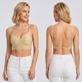 thumbnail image 5 of Women's Back Bra, Racerback Bra, Daily Pullover Bra, Wireless Seamless Bra, Soft Comfort Bra, Supportive Smoothing Bra, Women's Everyday Underwear for Daily Wear | TruBelle,Beige L, 5 of 8