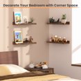 thumbnail image 3 of Floating Shelves, Sindcom Home Wood Shelf Wall Mounted, Set of 5, Multiple Sizes, Brown, 3 of 8