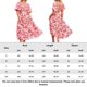 thumbnail image 2 of Vestido Midi De Playa Vestido midi de playa para mujer Vestido de verano plisado con mangas abullonadas y estampado floral (Rosa L) Kuymtek para Mujer Rosa T XXL, 2 of 6