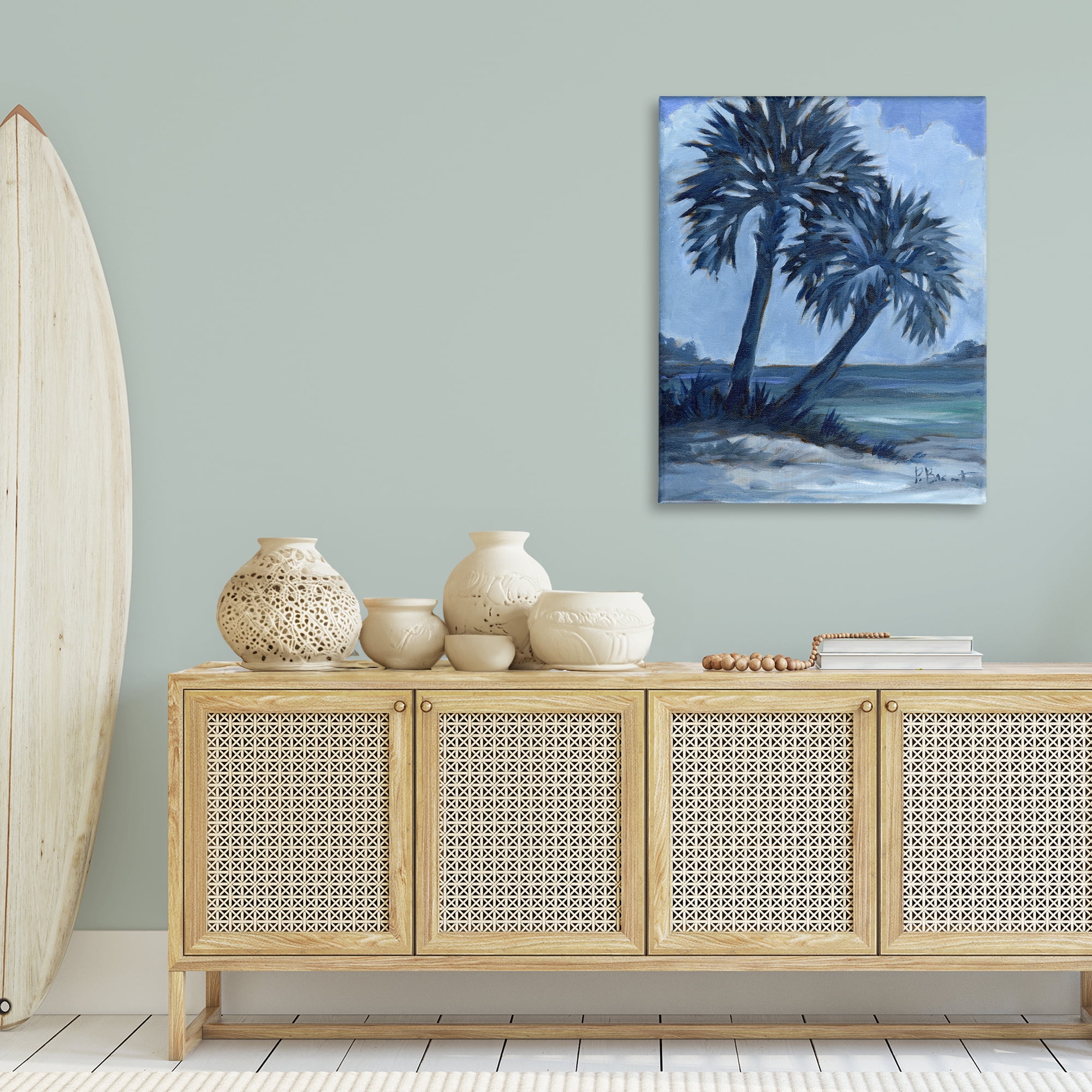 Stupell Industries Impressions Of Palms Landscape & Nature Painting Wrapped Canvas Art Print Wall Art, 30 x 40