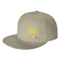 thumbnail image 1 of DouZhe Flat Brim Cap Snapback Hat, UFO Invader Alien Space Game Prints Adjustable Yellow Adult Baseball Cap, 1 of 6