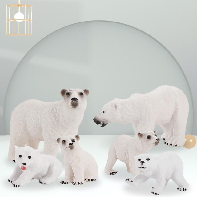 Figuras de Oso Ártico Perfecl Modelo de Decoración para Tarta 6 Piezas