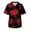 ABC28-Black, variant on Scrubs For Men Halloween Scrub Tops Pumpkin Bat Print Nurse Shirt Funny Short Sleeve Vneck Workwear Uniforms With Both Side Pocket Brown XL