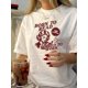 thumbnail image 1 of Women'S Vintage Geometric Print T-Shirt, Polyester, Round Neck, Casual Short Sleeve, Regular Length, Summer Fashion Top, 1 of 6