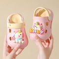 thumbnail image 6 of KPOPLK Toddler Clogs Boys Girls Slides Sandals Little Kids Summer Water Shoes Slippers for Beach Pool Garden Size 6,Pink, 6 of 6