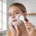 thumbnail image 3 of Silicone Facial Cleansing Brush With Long Handle, Manual Face Scrubber For Deep Gentle Exfoliating Skin Massage Pore Cleaning, 3 of 7