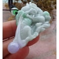 thumbnail image 4 of Certified Green Pale Lavender Burma 100% Natural A Jade jadeite Pendant Dragon Bead Ruyi Necklace 663399 TN, 4 of 11