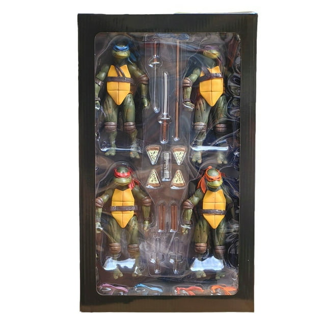 NECA 4 Pcs/Ensemble Mutant s Leonardo Raphael Figurine d'Action Édition Film Films Modèle Anime Enfants pour Jouet Poupée