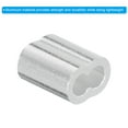 thumbnail image 4 of 1/8" 3mm Aluminum Crimping Loop Sleeve Double Ferrule for Wire Rope Cable Line End, Silver 50 Pack, 4 of 5