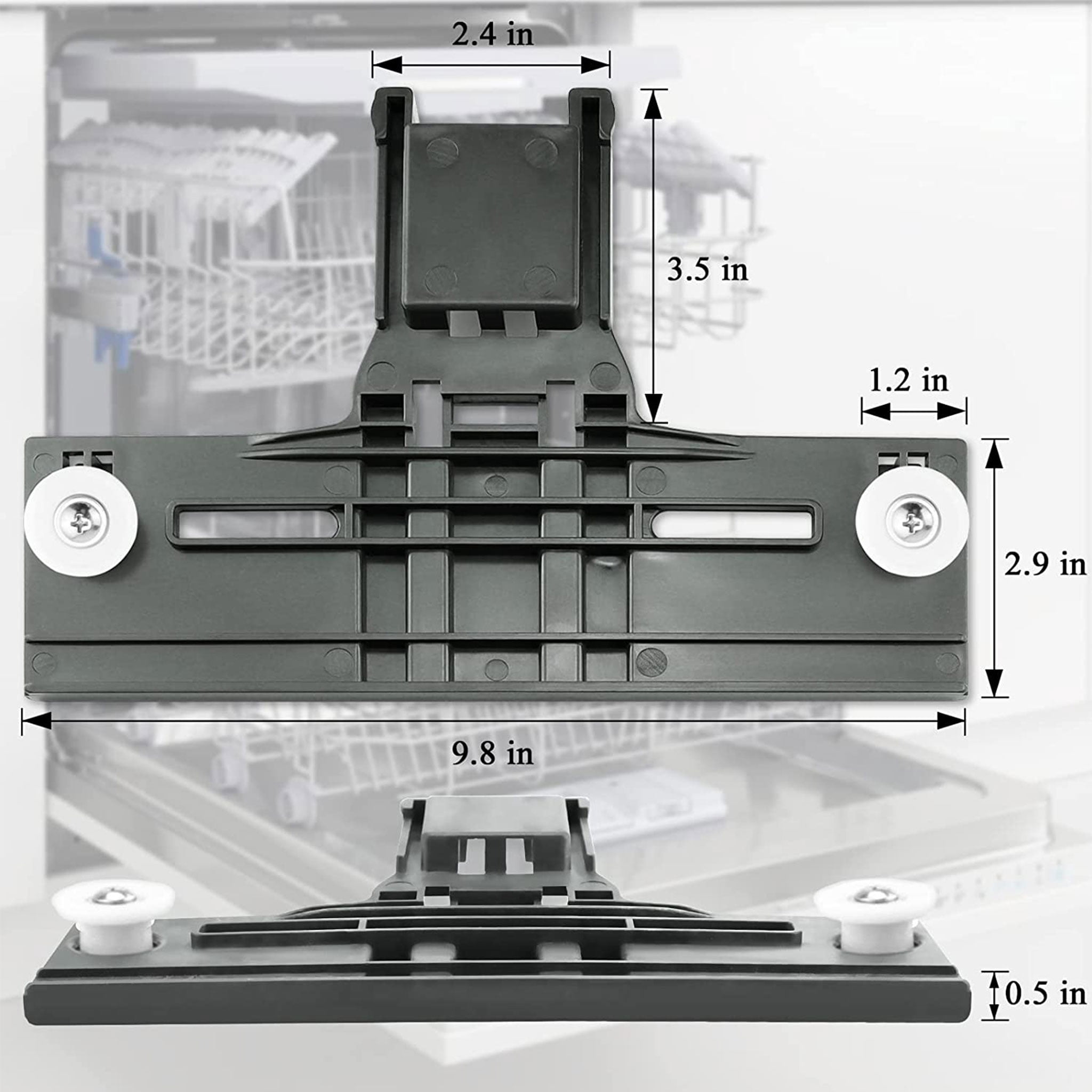 Beaquicy Dishwasher Top Rack Adjuster Repair Kit for Whirlpool Dishwashers