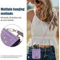 thumbnail image 3 of for Samsung Galaxy Z Flip 3 Crossbody Wallet Case for Women, Bling Glitter PU Leather Phone Case with Card Holder Cover for Samsung Galaxy Z Flip 3 SZ Purple, 3 of 18