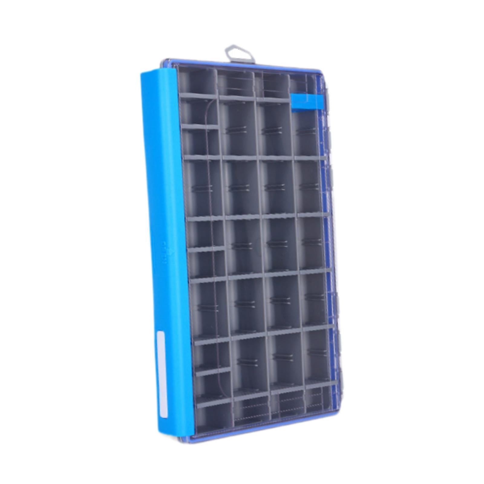 Miulika Fishing Tackle Box Organizer Multifunctional Waterproof Portable Fishing Tool Box with Removable Dividers Sturdy Lure Box Blue