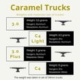 thumbnail image 3 of Caramel Fingerboard Standard 3.0 Plus Trucks 34mm Silver Metal Fingerboard Trucks for Deck Setup, 3 of 3