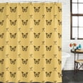 thumbnail image 2 of Yellow Spring Butterfly Shower Curtain, Waterproof Shower Curtains for Bathroom, Black Bow Knot Washable Fabric Bathtub Curtain Set Bath Decor with 12 Hooks 72"x78", 2 of 8