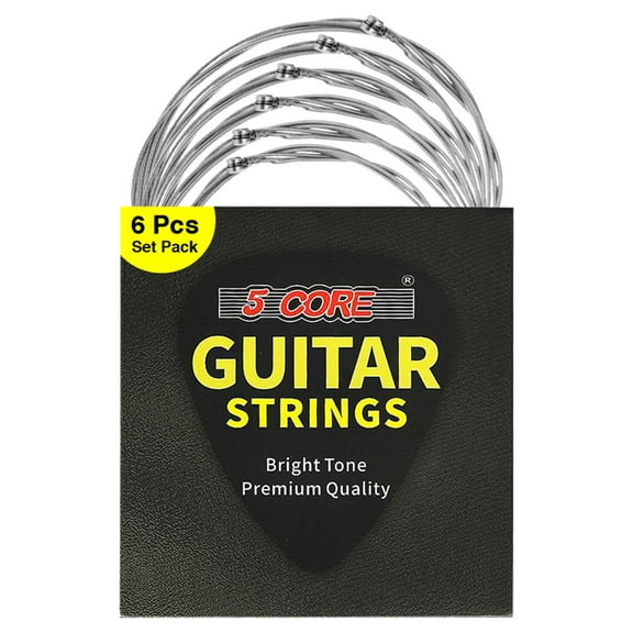 6 Pieces Nickel Acoustic Electric Guitar Strings - Light Gauge 0.09-0.042, Corrosion-Free, Versatile Guitar & Bass Accessories
