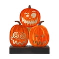 thumbnail image 4 of Decoración de mesa de calabaza iluminada de madera BLESIY accesorios de calabaza 6,6x2x7,8 pulgadas, 4 of 8