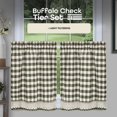 thumbnail image 2 of Juego de Cortinas ACHIM Cuadro Buffalo 147x61 cm Salvia Marfil, 2 of 6