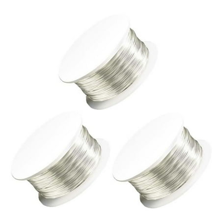 Artistic Wire, 3 Pack Craft Wire Assorted Variety Pack - Tarnish Resistant Silver Multiple Sizes 20, 22, 24 Gauge