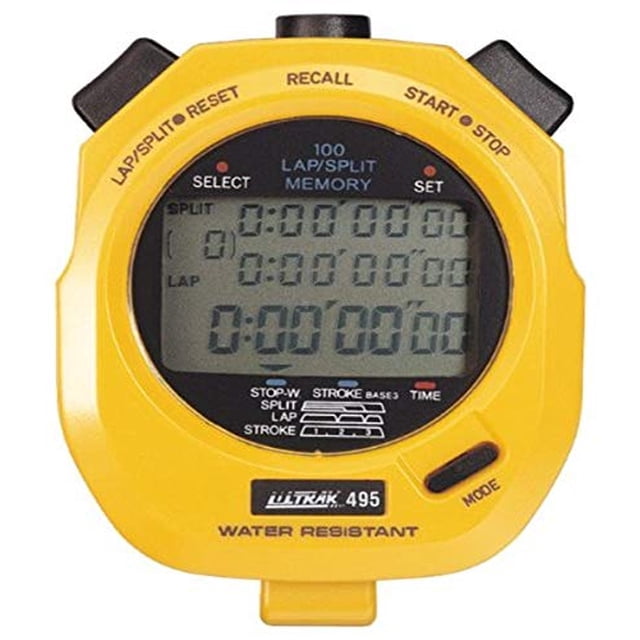 Timer Ultrak Memoria de 100 Vueltas Resistente al Agua