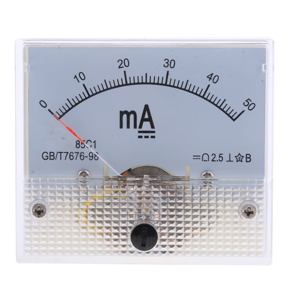 White 0-50mA Baoblaze Various DC Analog Amp Meter Ammeter Current Panel Directly Connect Milliammeter 0-1mA to 0-20A Measuring Range Select 