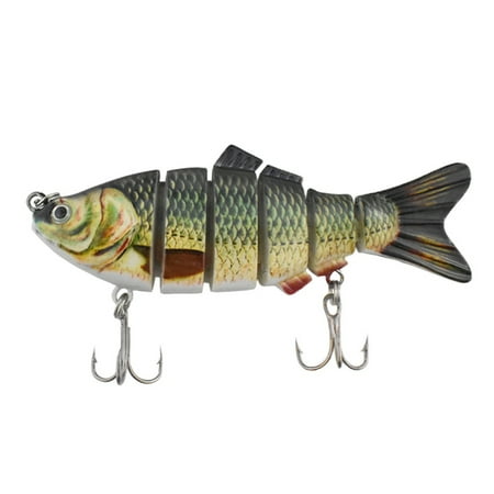 10CM/19.4G Sinking Fishing Lure with Sharp Hook 6-Section Multi-jointed Swimbait Realistic 3D Eyes Artificial Hard Bait Outdoor Fishing Accessories -L