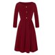 thumbnail image 5 of Vestido informal de color sólido con cuello en V y botones cómodos ajustados a la moda para mujer Pompotops  hdfakjf8081, 5 of 6