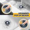 thumbnail image 6 of Upgraded 3in1 Kitchen Sink Drain Strainer & Sink Stopper, Stainless Steel Kitchen Drain Plug ， Cover with Anti-Clogging Basket Strainer, Fit US Standard 3-1/2'' Sink Drain Hole, Silver, 6 of 6