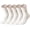White, variant on Womens Ruffle Socks Breathable Soft Knit Cotton Sock Cute Embroidery Flower Crew Socks 5 Pairs