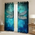 thumbnail image 2 of Erosebridal Rideaux et Draperies Libellule Bleue (42x90), Dégradé Ombré Rideaux Occultants 30 %-50 % pour Chambre, Déco Animale, 2 of 5