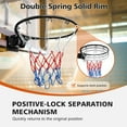 thumbnail image 3 of Basketball Hoop,Solid Basketball Rim,18" Replacement Breakaway Wall Mounted Outdoor Heavy Duty Solid Steel 18 Inch Rim Double Spring with All Weather Net,Youth and Adults,Indoor and Outdoor,Black, 3 of 6